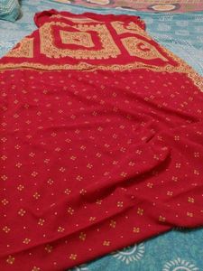red saree fix price 120