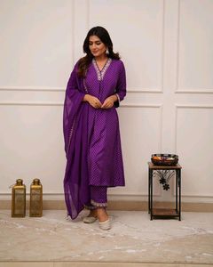 AC651 Pant Kurta Dupatta Purple 💜