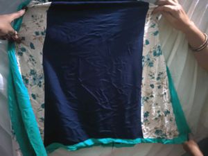Blue Green Round Stylish Dress