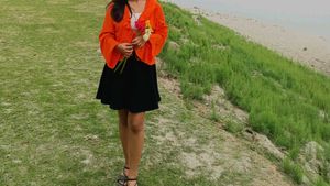 Orange Halter Neck Top