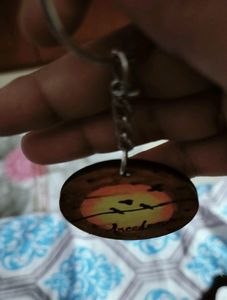 Handmade Wooden Keyring ❤️