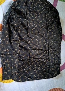 Black   Golden Flowers  Shirt
