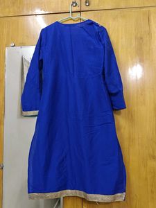 Blue Embroidered Kurti