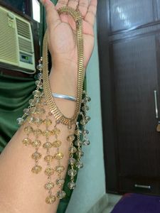 Golden silver Stone necklace
