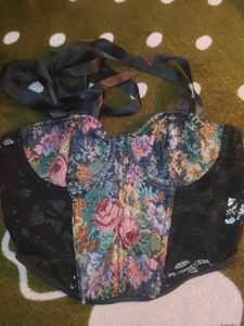 Savana Floral Tapestry Corset Top