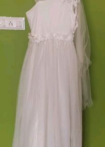 Mystery White Long Gown/New With Tag