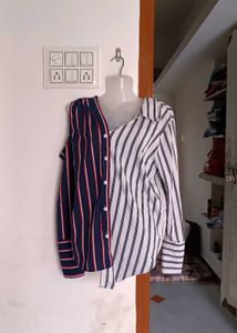 Striped Asymmetrical Shirt