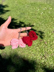 Crochet Bow Keychain
