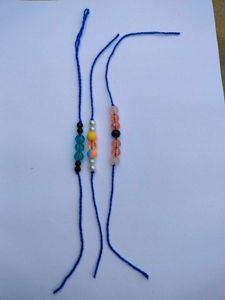 Blue Thread Rakhi Combo 3