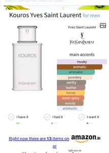 YSL Kouros For Men 🤍
