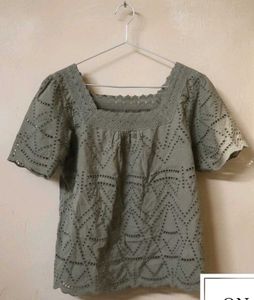 Elegant Olive Green Top