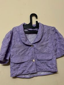 Lilac Cropped Jacket