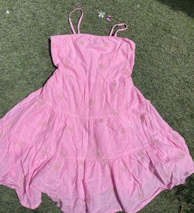 Cute summerdress pink, above knee,cotton