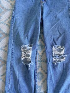 Ripped Wide Leg Jeans