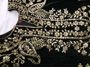 Velvet Embroidered Salwar Kameez