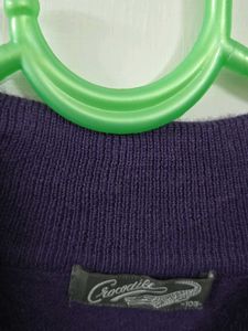 crocodile Purple Mock Neck Sweater size M