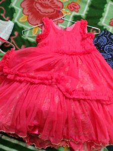 Adorable Pink Ruffled Party Dress