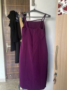 Elegant Purple Midi Dress