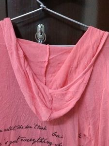 Coral Color Long Shrug