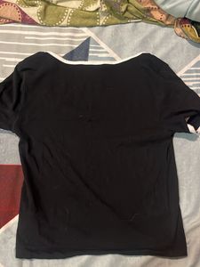 Black &amp; White Trim Top