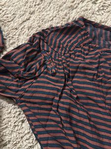 Striped Long Sleeve Mini Dress