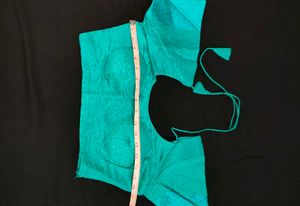 Sea Green Saree With Stitched Blouse (2 Piece)