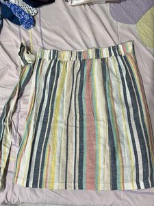 Summer Skirt With Slit And Belt