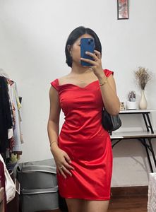 Bright Red H&M Dress.