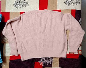 Cute Light Pink Knit Sweater