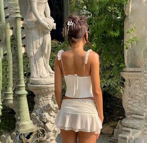 Cream Sweetheart Neckline Top
