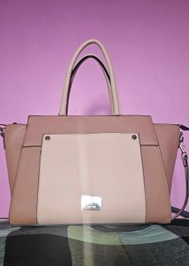Colourblocked Structured Shoulder Bag
