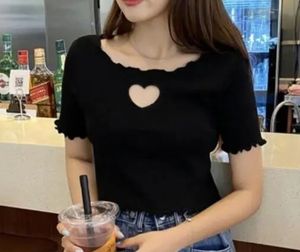 Heart Cut Out Crop Top
