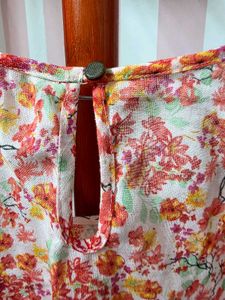 Floral Print Top with Lace