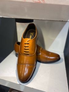 Brown Leather Cap Toe Oxfords
