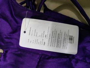 💜 Violet Banarasee Silk Saree Blouse