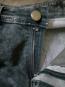 Distressed Gray Cargo Jeans