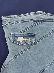 sleeveless denim mini dress