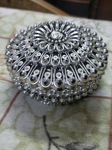 Silver Coated Jewellery Box.