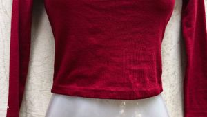 Maroon Long Sleeve Top