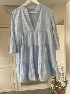 Light Blue Tiered Mini Dress