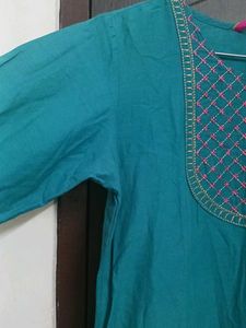 Teal Green 💚 Kurti