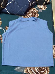 Blue Sleeveless Top