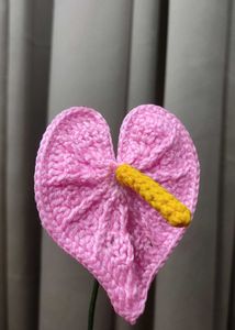 Handmade Crochet Antherium Flower.