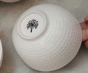 White Ceramic Snack Bowls (Set of 2)