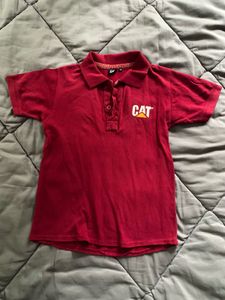 CAT Burgundy Polo Shirt - Size M
