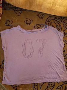 Stylish Lavender Graphic Tee for Women