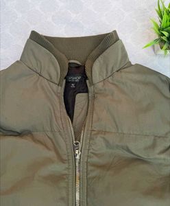 Topshop Olive Green Puffer Jacket