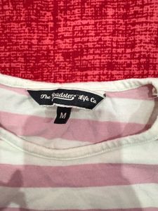 ROADSTER Striped Cropped T-Shirt