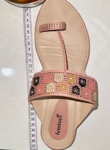 Femtoes Pink Embellished Sandals