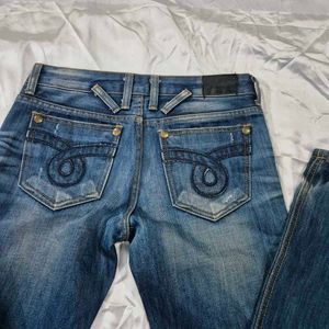 low waist /rise  Straight Fit denim /Y2K